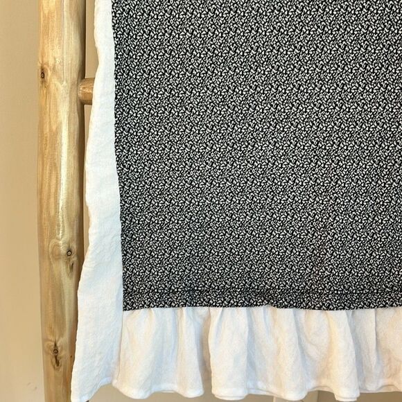 Anthropologie Fluttered Heather Tunic Womens Dress Size Small Black White - Picture 2 of 9